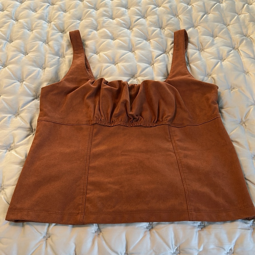 Pilcro byAnthropologie Vegan suede corset tank - Picture 3 of 6
